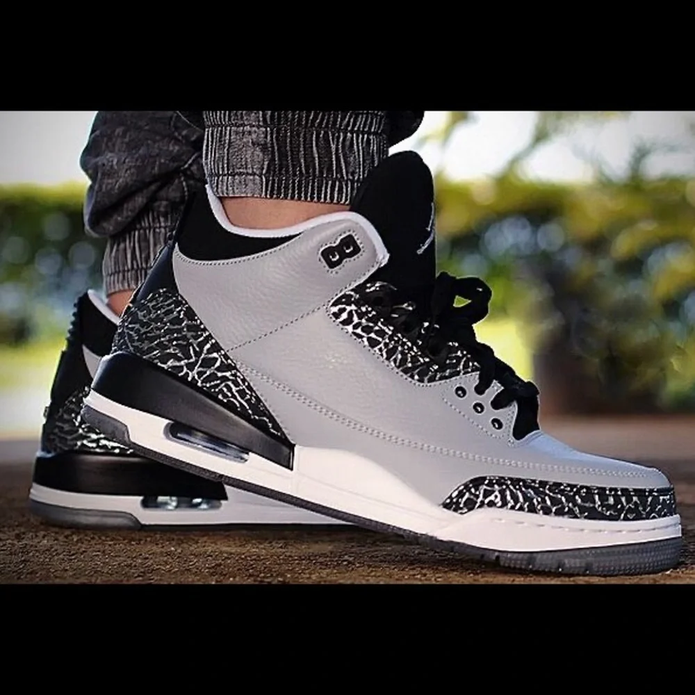 Men Air Jordan 3 Retro 'Wolf Grey 136064-004
